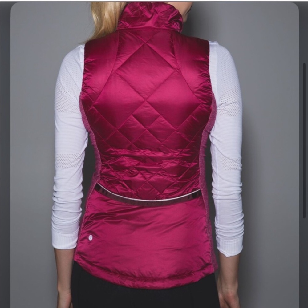 Lululemon Pink Down for a Run Vest - Size 8